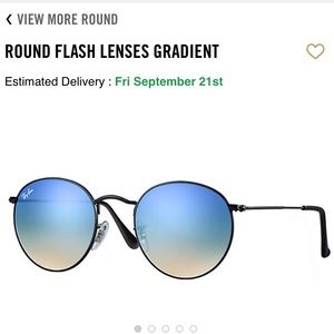 Ray-Ban Round Flash Lenses Blue Gradient